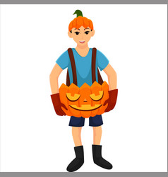 Scary Halloween Costume Pumpkin Character Design