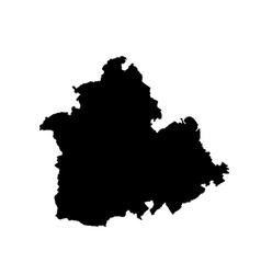 Sevilla Map Silhouette Isolated