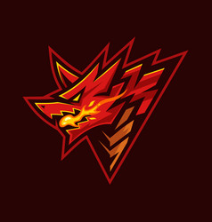 Dragon Spits Fire Logo Design