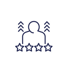 Experience Or Qualification Line Icon On White