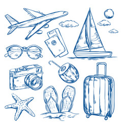 Travel Elements Sketch Set