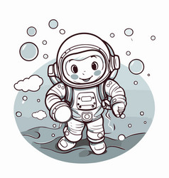 Astronaut On The Background Of The Sea