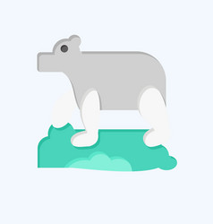 Icon Polar Bear Related To Alaska Symbol Flat