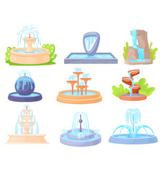 Cartoon Decorative Fountains Outdoor Isolated