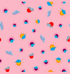 Ditsy Sun Summer Seamless Pattern