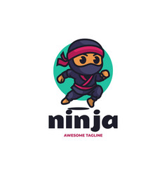 Logo Ninja Mascot Cartoon Style