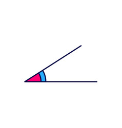 Filled Outline Acute Angle Of 45 Degrees Icon