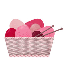 Basket With Yarn