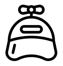 Line Icon Style Drawing Of A Baseball Cap