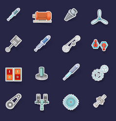 Mechanism Parts Icons Set Sticker