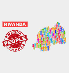 Rwanda Map Population People And Dirty Seal