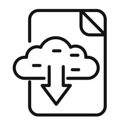 Backup File Icon Outline Data Cloud