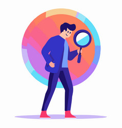 Hand Drawn Detective With Magnifying Glass