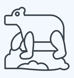 Icon Polar Bear Related To Alaska Symbol Line