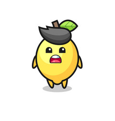 Lemon With Apologizing Expression Saying I Am