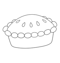 Thanksgiving Pie Feast Isolated Coloring Page