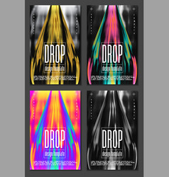 Abstract Drop Covers Set Design Templates