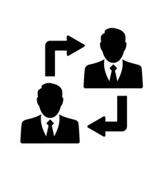 Employee Change Icon Black