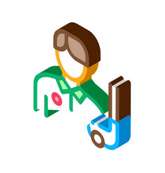 Man Golf Player Isometric Icon