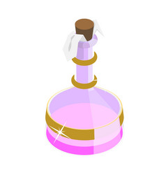 3d Isometric Flat Set Of Magic Potions