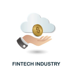 Fintech Industry Icon 3d From Industry