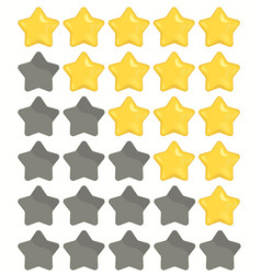 Rating Yellow Rating Stars Stars Set