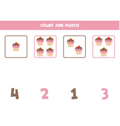 Counting Game For Kids Count All Pink Cupcakes