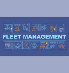 Fleet Management Blue Word Concept