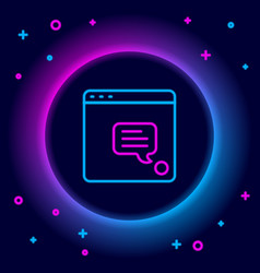 Glowing Neon Line New Chat Messages Notification