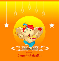 Happy Ganesh Chaturthi Festival Greeting Card