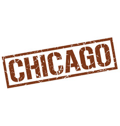 Chicago Brown Square Stamp