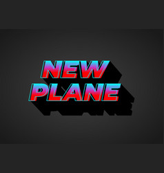 New Plane Text Effect In 3d Look Gradient Blue