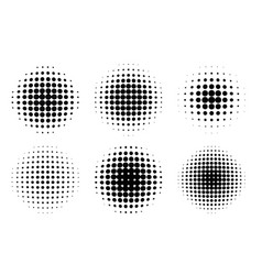 Pop Art Comic Style Gradient Circle Halftone Set