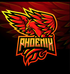 Red Phoenix Esport Logo Mascot Design