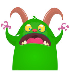 Scary Cartoon Monster Character Of Cute And Happy