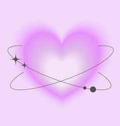 Y2k Heart With Blurred Gradient Aura Cute