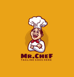 Chef Men Cartoon Character Logo