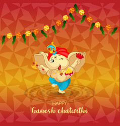 Happy Ganesh Chaturthi Festival Greeting Card