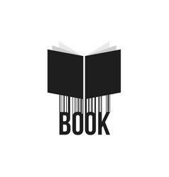 Simple Black Book Icon With Barcode