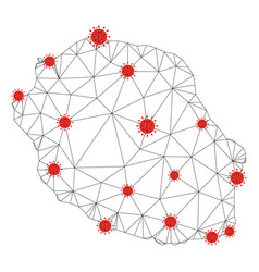 Polygonal 2d Mesh Reunion Island Map