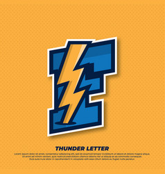 Thunder Esport With Initial Letter F Logo