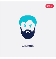 Two Color Aristotle Icon From Greece Concept