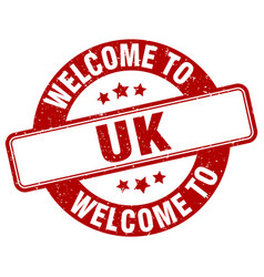 Welcome To Uk Stamp Uk Round Sign