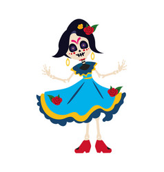 Dia De Los Muertos Catrina Cartoon