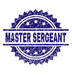 Grunge Textured Master Sergeant Stamp Seal