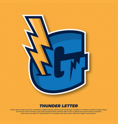 Thunder Esport With Initial Letter G Logo