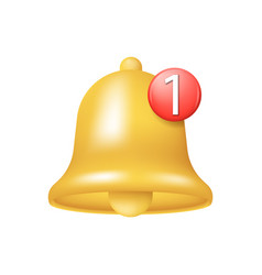 3d Notification Bell Icon Social Media Reminder