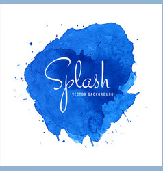 Beautiful Blue Watercolor Splash Design