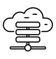 Data Server Cloud Icon Outline File