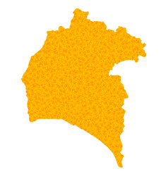 Gold Map Of Huelva Province